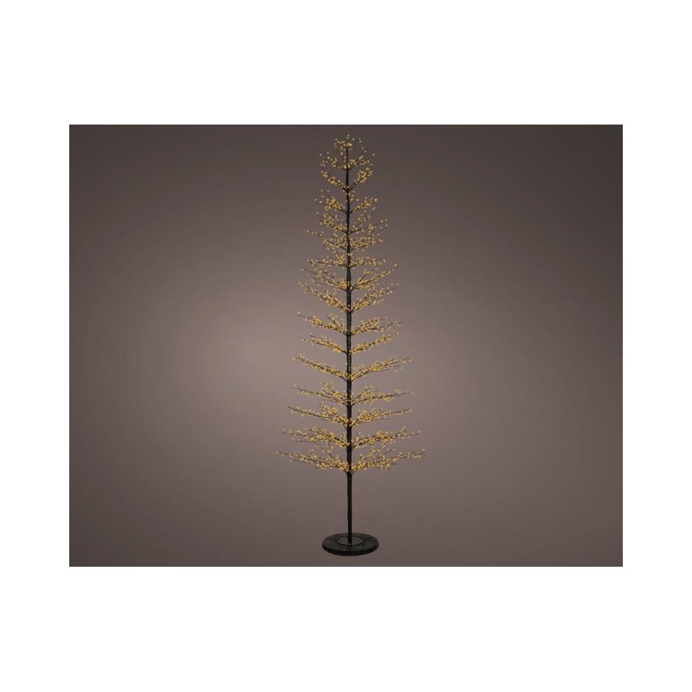 ALBERO NERO 2048 LED H.270 LUCE CALDA